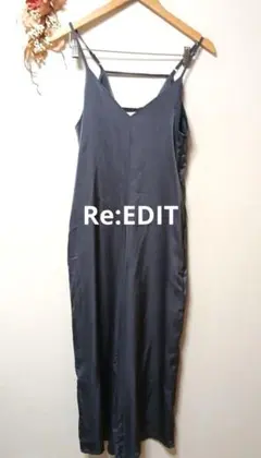 Re:EDIT リエディ マット サテン キャミソール サロペット グレーのサムネイル