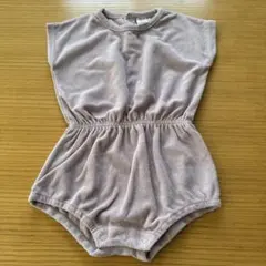 H&M 薄紫色ロンパース 80cm パイル地