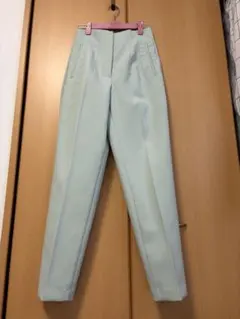 ZARA ハイウェストパンツ ミントグリーン