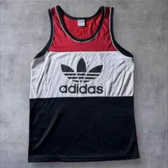 80's アディダス ヴィンテージ VANCO社タグ トレフォイルタンクトップ