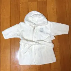 フード付きベビーバスローブ ホワイト