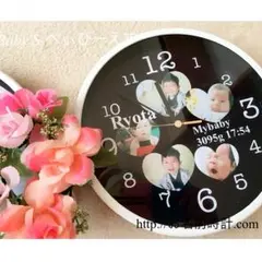 オーダーメイド丸型時計【お急ぎ発送無料】バレンタイン！プレゼント ギフトカップル