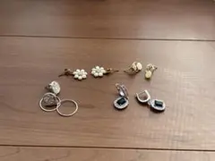 ピアス 4点 まとめ売り 美品 結婚式 二次会 ブルー 花 シルバー ゴールド