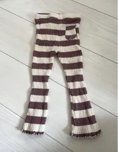 zarakids zara ストライプリブ編みボトムス