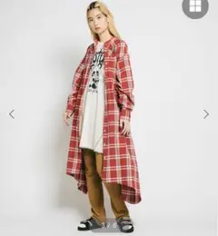 ロングシャツワンピ　長そで　ヒステリックグラマー　ラメ糸