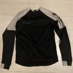 SPAZIO 長袖バレーボール練習着　黒/グレー　メンズS