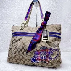 COACH POPPY Signature Check Glitter Bagのサムネイル