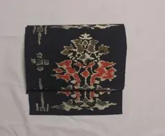 名古屋帯 洒落帯 高級 ♢ 正絹 紬 抽象柄 幾何学模様 カジュアル 414