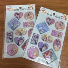 《２枚セット》ディズニープリンセス☆ウォーターシール☆