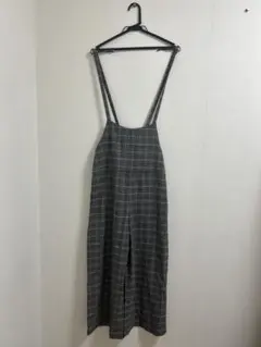 B:MING BEAMS チェック柄サロペット Sサイズ