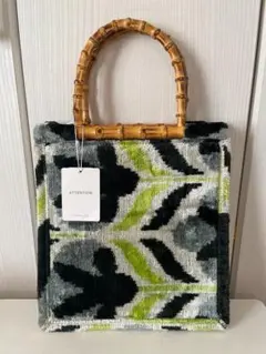 Kilim ARTS バンブーハンドル バッグ トートバッグ 【未使用品 