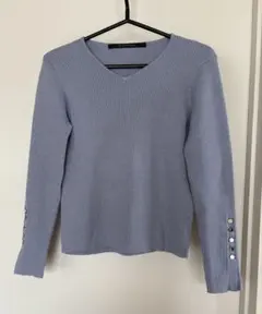 yecca vecca ラメ入りVネックセーター