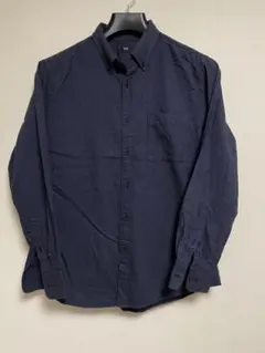 UNIQLO ユニクロ 長袖シャツ ネイビー(濃紺) メンズL