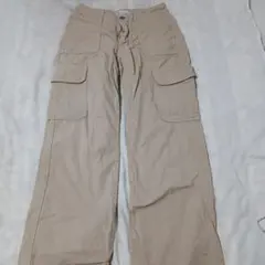ZARA ベージュ カーゴパンツ