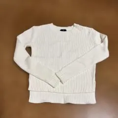 Gap リブ編みホワイトセーター XXS