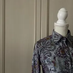 4 エトロ ETRO ペイズリー ブラウス シャツ トップス 長袖 花柄