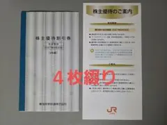 JR東海 株主優待割引券 4枚綴のサムネイル