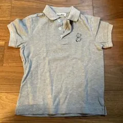 familiar グレー ポロシャツ クマ刺繍　120cm