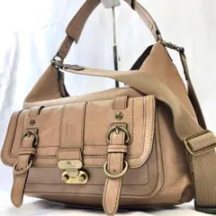 バーバリーブルーレーベル 2way ショルダーバッグ オールレザー Y2k