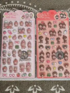 3D 立体シール モンチッチ 2枚 空気シール