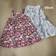 花柄ワンピース 2枚セット 86/92cm 18mのサムネイル