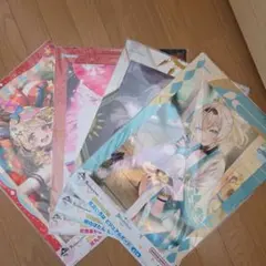 ホロライブ一番くじビジュアルボード四枚セット&ガチャポンなどのラバーキーホルダー