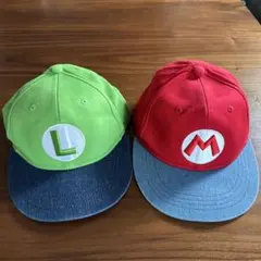 USJ公式ショップ購入　ルイージとマリオのキャップセット