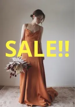 ♥️ハイクラスクリーニング済ウェディング♥️前撮テラコッタドレス美品♥️のサムネイル