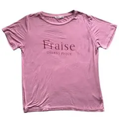 ジェラートピケ Fraise ロゴTシャツ ピンク FREEサイズのサムネイル