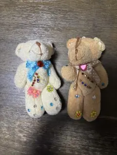 クマ型ぬいぐるみ2体セット