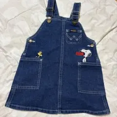 wrangler スヌーピー刺繍 オーバーオールワンピースのサムネイル