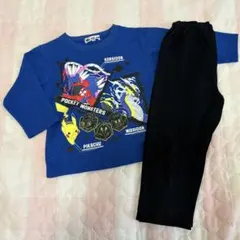 【ポケットモンスター】子供 青黒 パジャマセット (120cm)