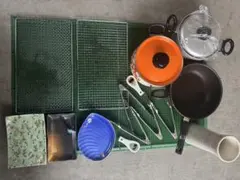 調理器具 鍋 フライパン 網 皿 セットのサムネイル