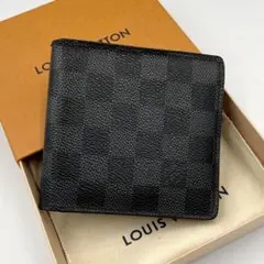 ルイヴィトン　ポルトフォイユ・マルコ　ダミエ　グラフィット　二つ折り財布