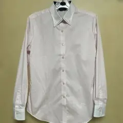 PSFA パーフェクトスーツファクトリー ピンクストライプ柄 長袖シャツ 13号