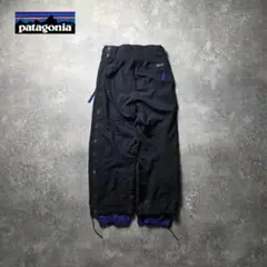 激レアPatagoniaパタゴニアスキーパンツナイロンフルジップユニセックス黒