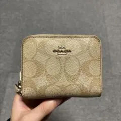 vintage COACH ゴールド モノグラム 二つ折り財布