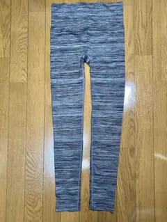 グレー系ストライプ柄ヨガパンツ Mサイズ