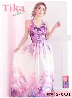 【新品】TIKA Aラインロングドレス 3XL XXXL 大きいサイズ
