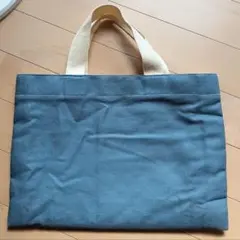 ハンドメイド トートバッグ コットン ブルー　　 ハンドバッグ