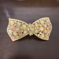 リボン型ヘアアクセサリー ゴールド