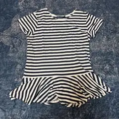 ☆新品☆フィグノ ボーダー ペプラム カットソー☆ - メルカリ
