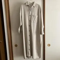 KBF ベージュ シャツワンピース 長袖