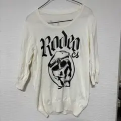 rodeo clowns 薄手ニット 七分袖 y2k グランジ ロック系」