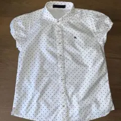 アーノルドパーマー シャツ M 綿100% パフスリーブ 刺繍　白