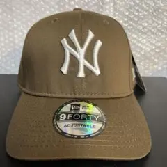 NEW ERA NYロゴ ブラウン ホワイトキャップ 9FORTY