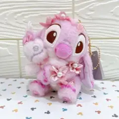 スティッチ＆スクランプ ぬいぐるみキーホルダー・キーチェーン SAKURA
