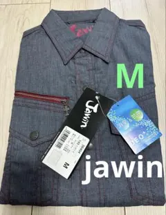 自重堂　Jawin ジャウィン　インディゴ　長袖シャツ Mサイズ　新品未使用のサムネイル