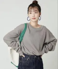 FREAK'S STORE ワッフル クルーネック チュニック プルオーバー