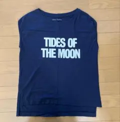 【美品】upper hights ロゴTシャツ フレンチスリーブ ネイビーのサムネイル